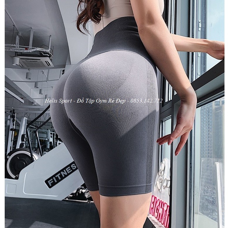 Quần biker short tập gym tập yoga GEN BỤNG quần legging đùi thun dệt co giãn nâng mông cho nữ Rẻ Đẹp 𝑮𝒀𝑴𝑺𝑻𝑶𝑹𝑬 165