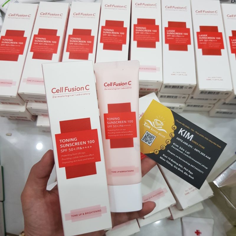 [Mẫu mới] Kem chống nắng lên tone Cell fusion C toning sunscreen