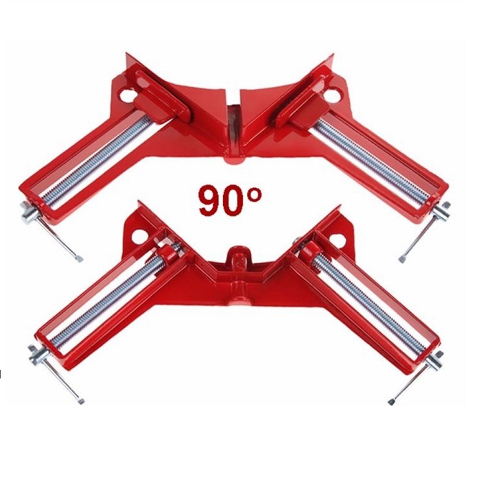 Bộ 2 ê tô mini, eto kẹp góc vuông 90 độ: Tiện dụng, chắc chắn, chính xác (hợp kim nhôm cao cấp, đỏ)