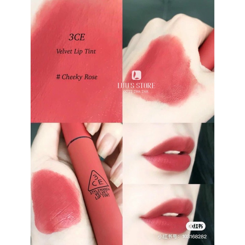 Son 3CE Velvet #Cheeky Rose - Hồng Đất