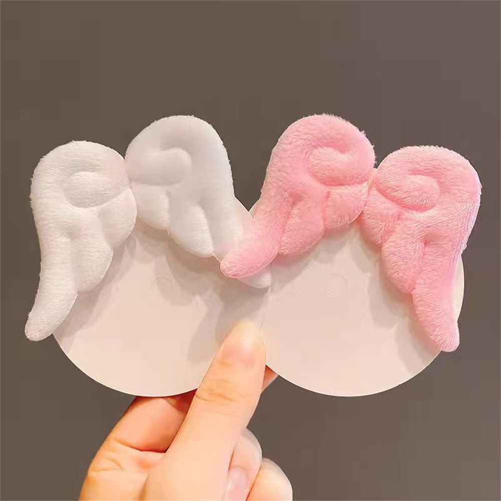 Cặp kẹp tóc hình đôi cánh thiên thần bằng vải bông dễ thương nhiều màu sắc cho bé gái