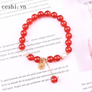 Fashion Natural Red Agate Necklace Bracelet