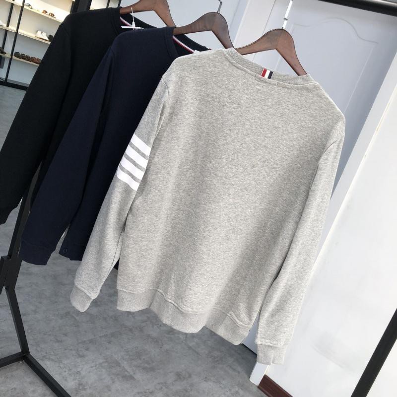 Áo nỉ nam trơn cổ tròn dài tay thu đông ấm áp ❤️KINGSPORT❤️ Áo nỉ nam trơn sweater phong cách hàn quốc 4 vạch cánh tay