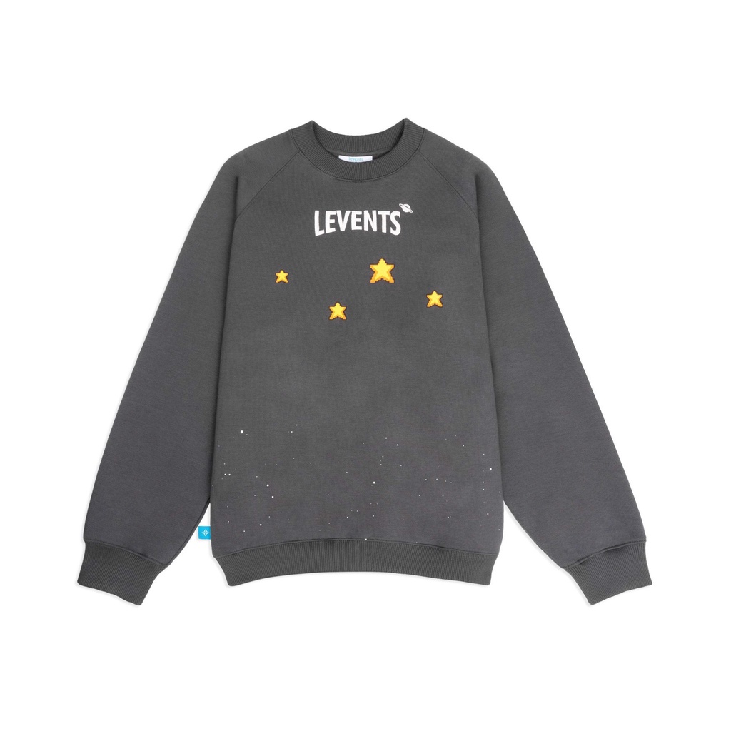Áo Tay Dài LEVENTS® STARS SPACE LONG SLEEVE , SWEATER / DARK GREY (Click Ưu Đãi Mua Kèm Deal Sock)