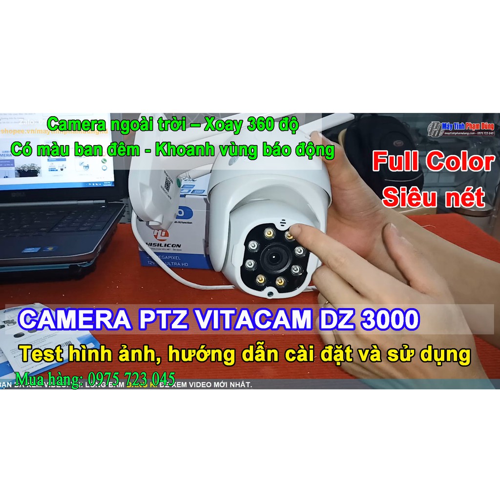 Camera PTZ VITACAM DZ3000 - 3.0Mpx độ phân giải 1296P Ultra HD siêu nét