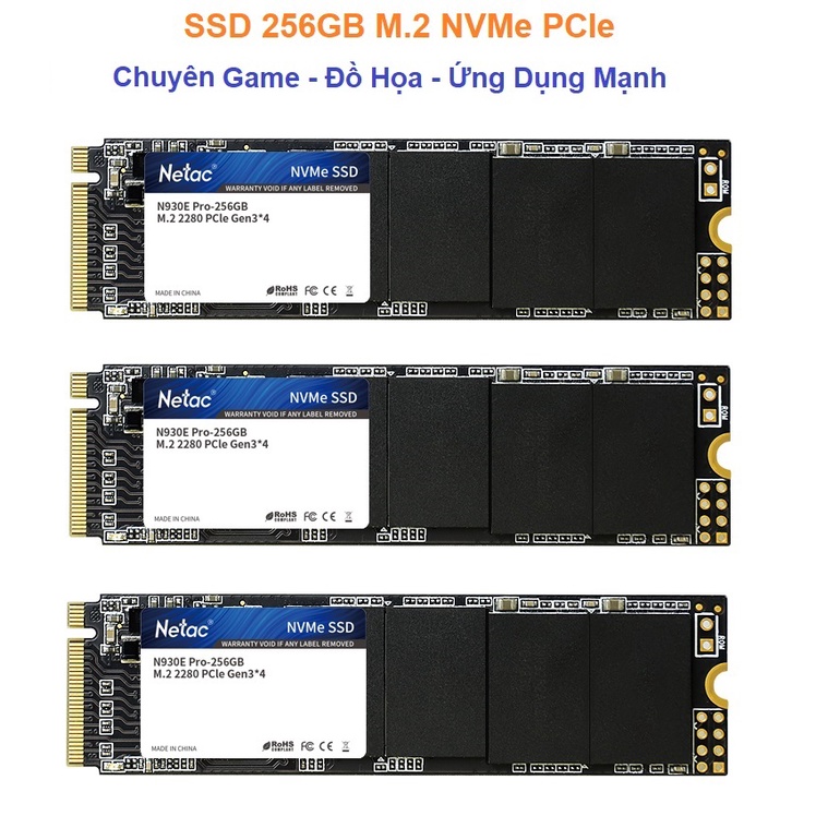 Ổ Cứng SSD Netac 256GB M.2 PCIe NVMe Chính Hãng - Bảo hành 36 tháng