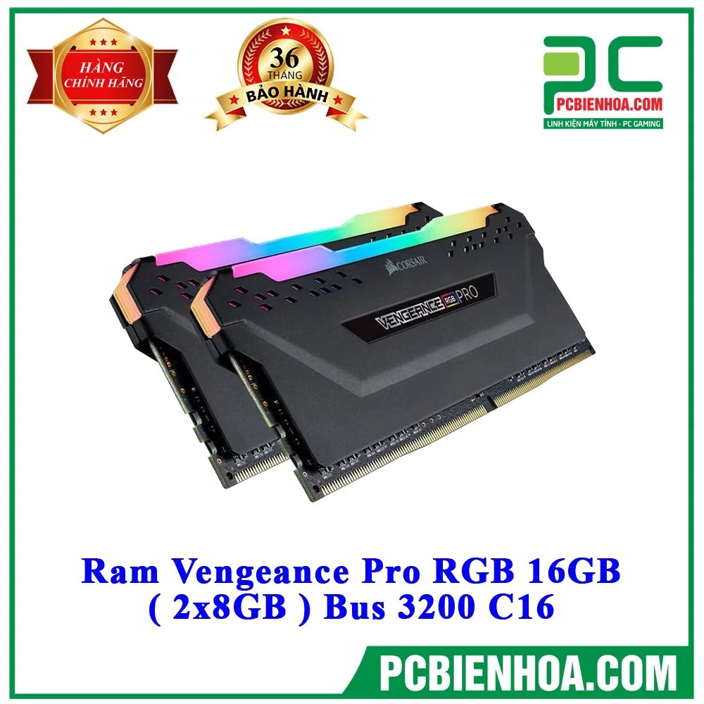 RAM CORSAIR VENGEANCE PRO RGB 16GB (2X8GB) BUS 3200 C16