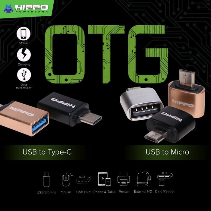 Đầu Chuyển Đổi Otg Hippo On The Go Micro Sang Usb / Usb Sang Type C