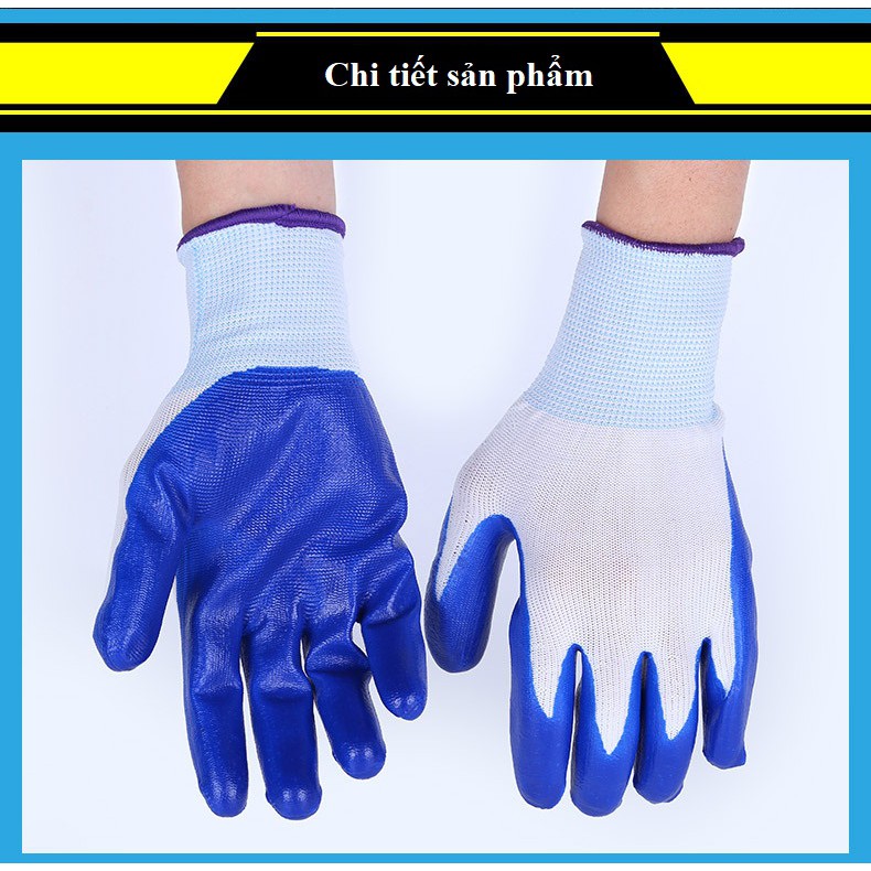 (hàng sịn) Găng tay lao động, bao tay vải bảo hộ an toàn lao động chống cắt, cách điện sợi dài 24cm_C108-BTAT