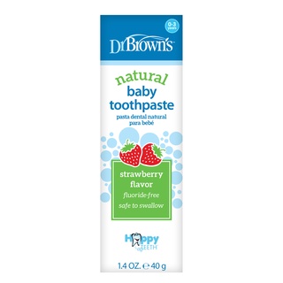 Kem đánh răng Dr.brown's Organic vị dâu và táo lê