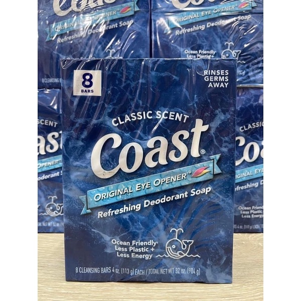 Lốc 8 cục xà bông Coast Mỹ 113g