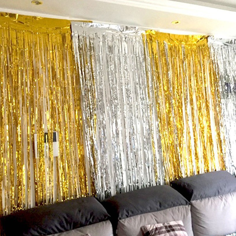 Rèm Kim Tuyến Trang Trí Background Sinh Nhật, Tiệc Cưới, Party, Sự Kiện, Phụ Kiện Sinh Nhật Cho Các Combo Bong Bóng