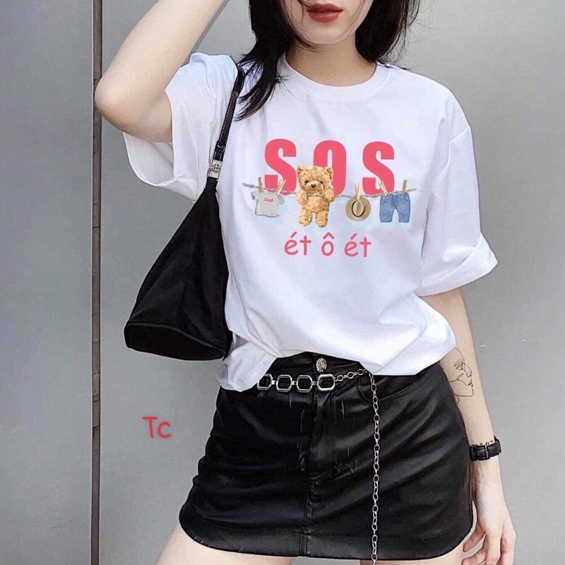 Áo Thun Trend S.O.S Giải Cứu Bi Áo new 100%Unisex nam nữ Hot 2022 Basic cotton loại 1 giá rẻ