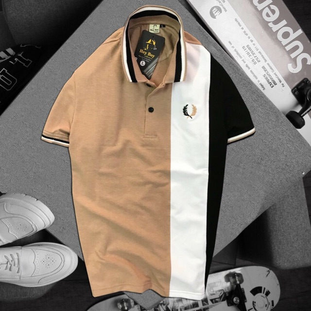 Áo thun nam cổ bẻ phối 3 màu TT0164