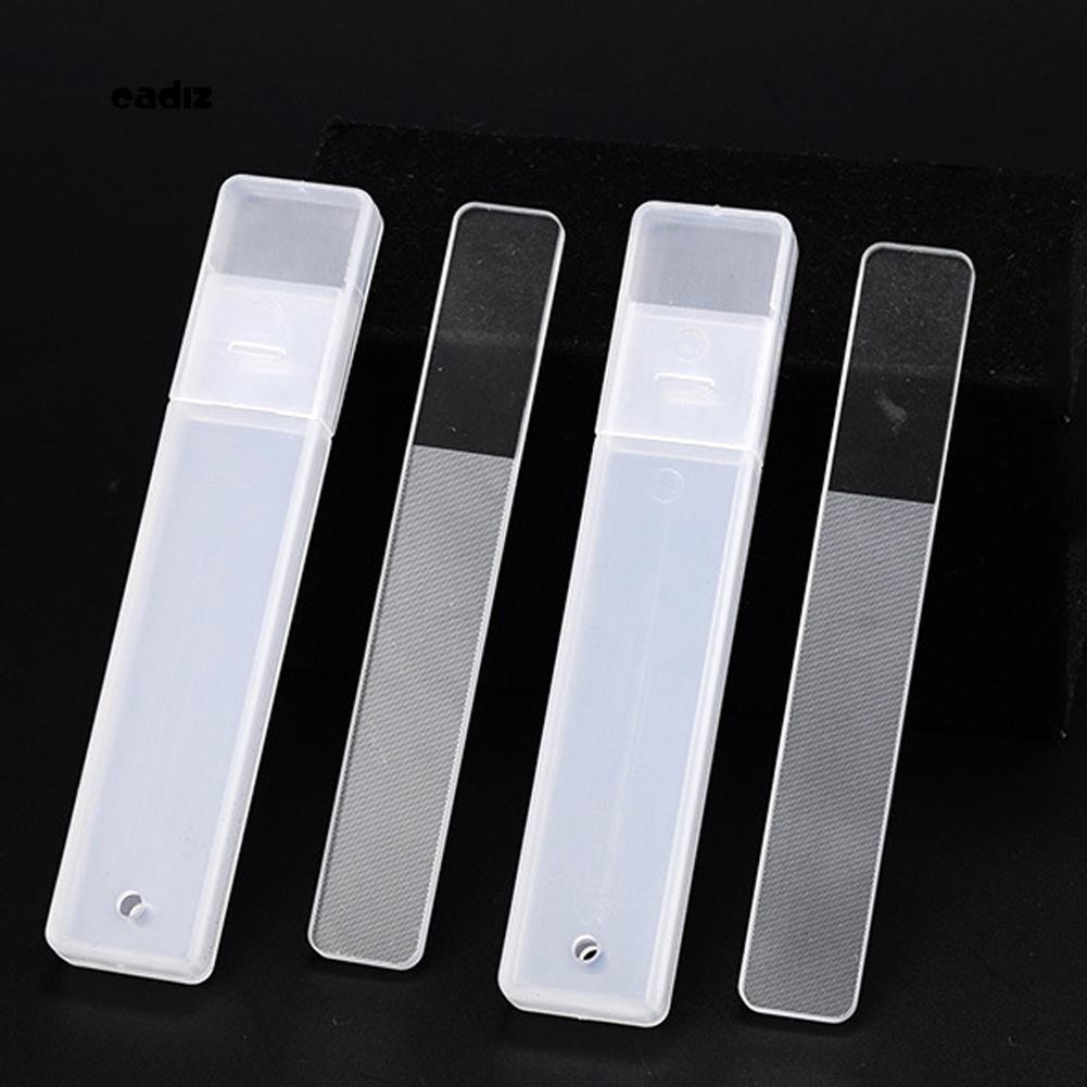 [Hàng mới về] Giũa móng tay thủy tinh 9cmx3cmx0.3cm màu trong suốt tiện dụng