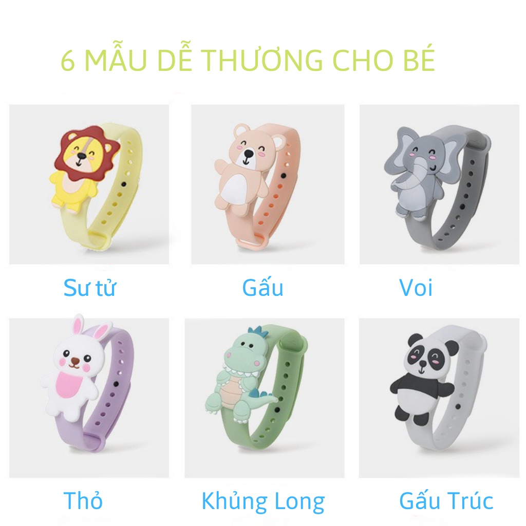 Vòng Đeo Tay Chống Muỗi Hình Thú Dễ Thương Cho Bé - Mẫu Mới 2022 - Chất Liệu An Toàn Cho Bé Sóc_Toystore0