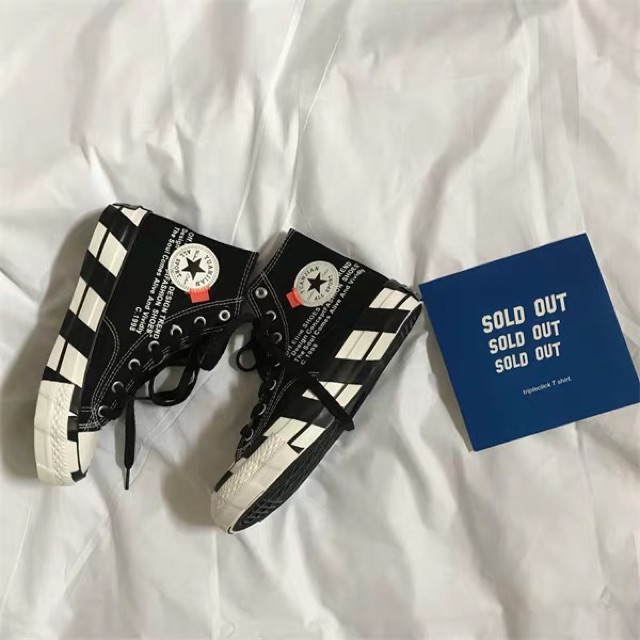 SĂNX DUY NHẤT SIZE 43 Giày cao cổ buộc dây nam nữ đế sơn sọc đen trắng | BigBuy360 - bigbuy360.vn