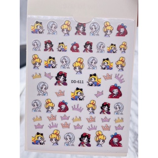 sticker 3d hoạt hình dán móng tay nail