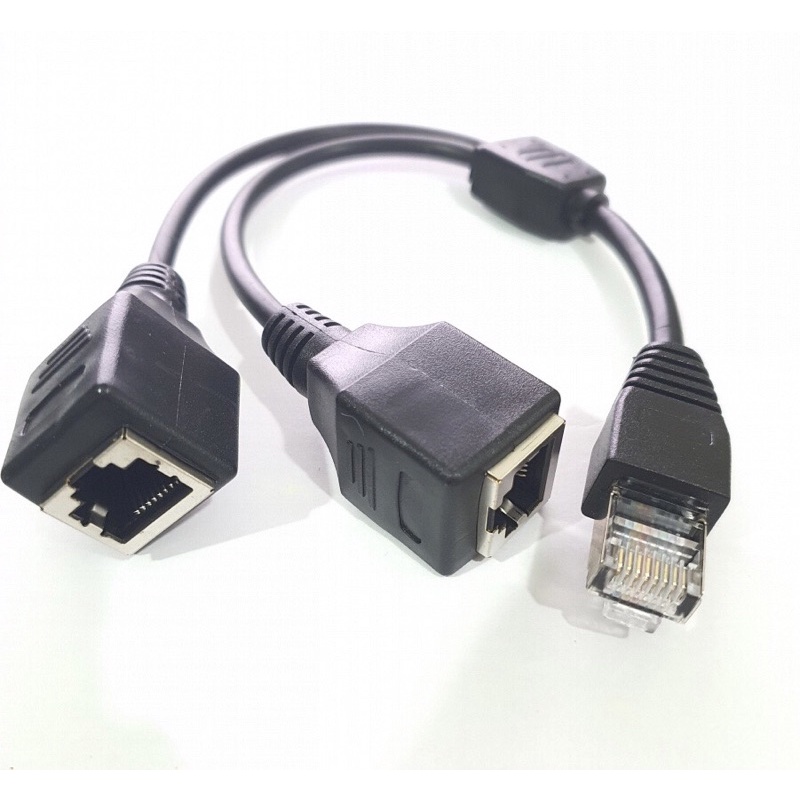 CÁP CHIA MẠNG LAN TỪ 1 SANG 2 RJ45 - LOẠI 2 CỔNG LIỀN VÀ 2 CỔNG RỜI