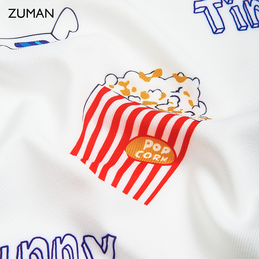 Áo sơ mi hoạ tiết nam tay ngắn Popcorn Shirt ZUMAN ASM145 form suông, chất lụa chéo cao cấp thoáng mát, không nhăn