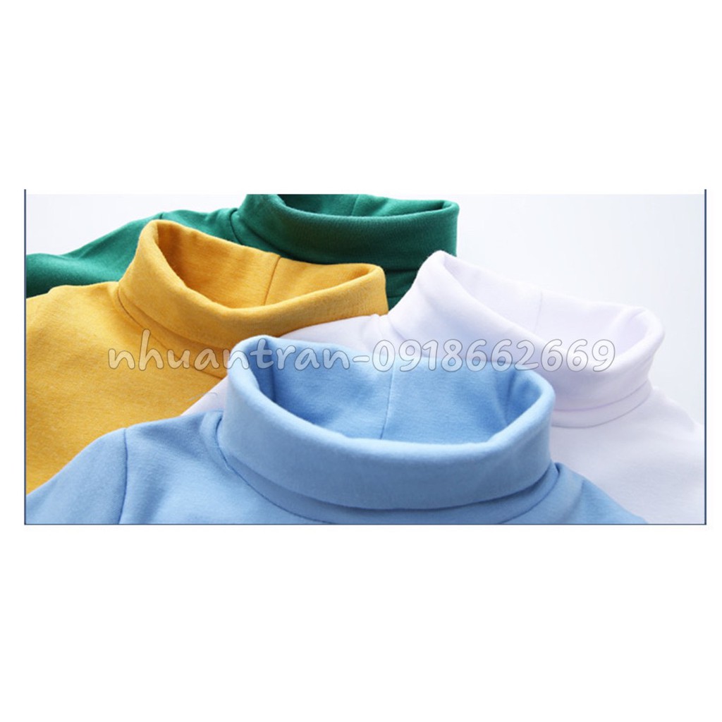 Áo len cotton cổ 3 phân bé trai, bé gái( hàng siêu đẹp, giữ nhiệt tốt) size 7-22kg