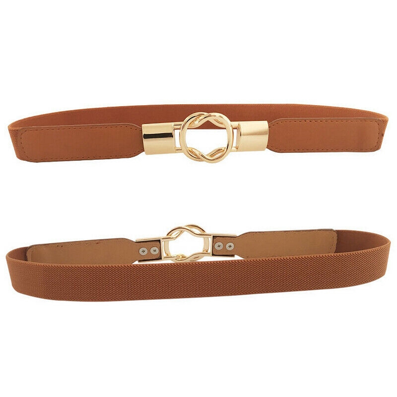 Thắt lưng thun móc gài màu sang trọng thời trang cho nữ