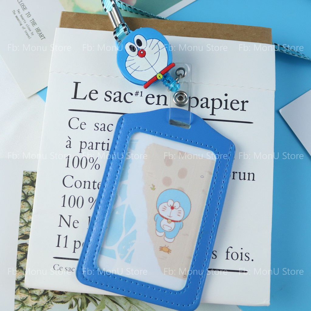 Dây đeo và bảng tên thẻ học sinh, sinh viên, nhân viên hình DORAEMON DOREMON dễ thương cute