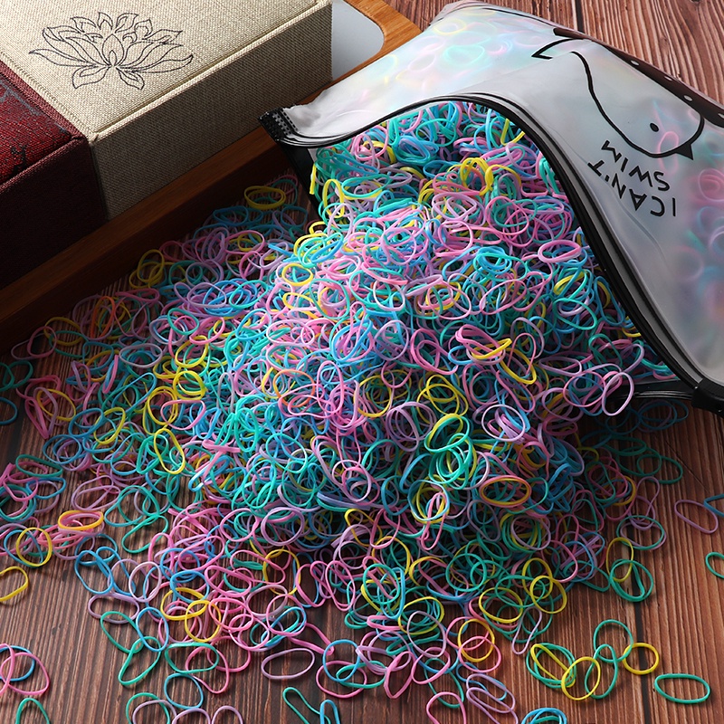Set 1000 Dây Thun Cột Tóc Nylon Co Giãn Tiện Dụng