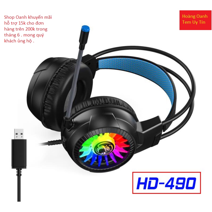 Tai Nghe Gaming IMICE HD-490 7.1 USB Hàng Chính Hãng