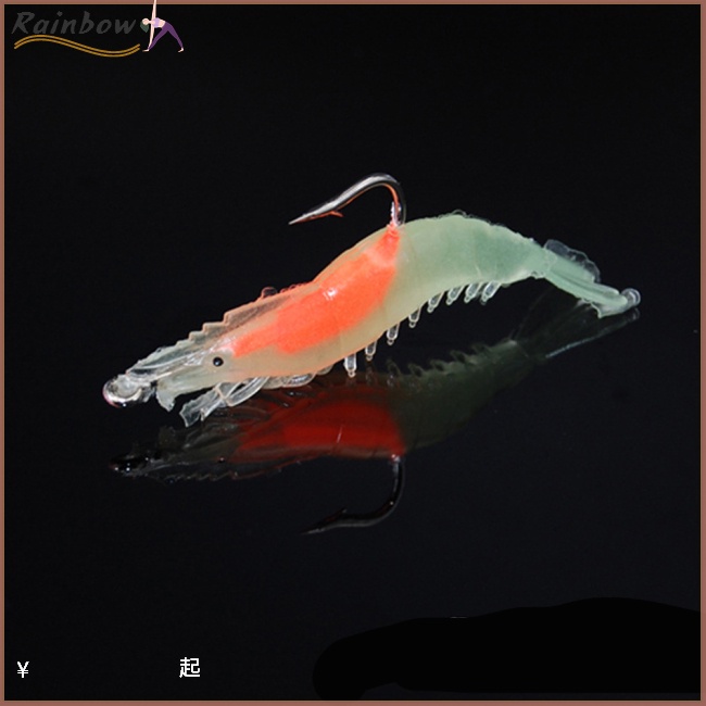 Mồi câu cá hình con tôm giả phát quang tiện lợi