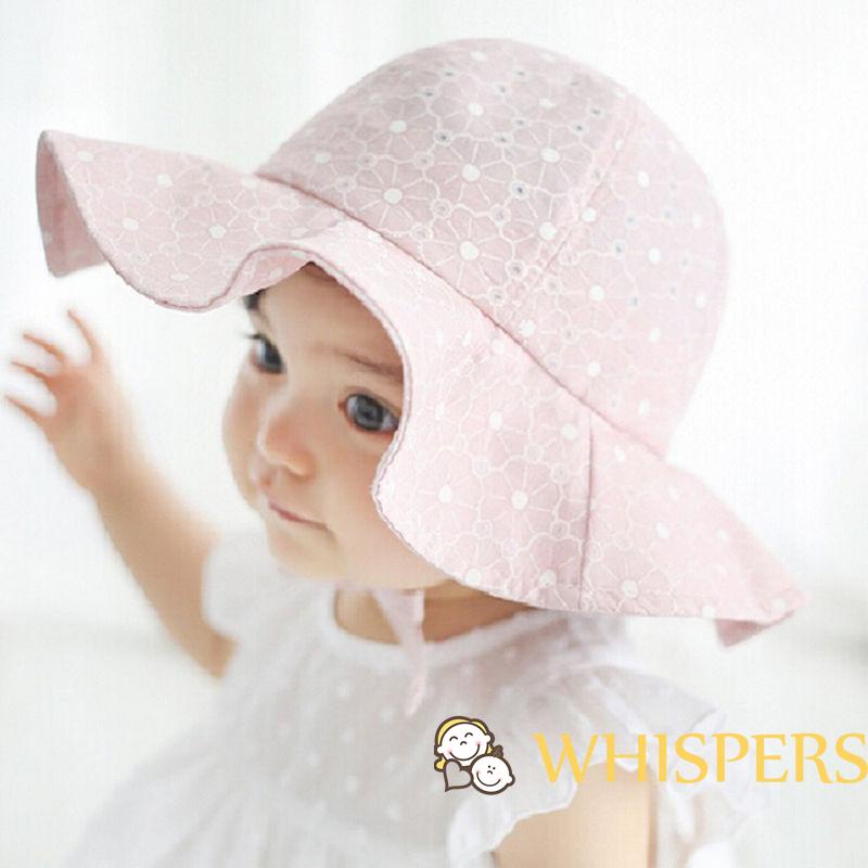 Mũ bucket che nắng đi biển mùa hè dễ thương có thể điều chỉnh cho bé gái 1-6 tuổi