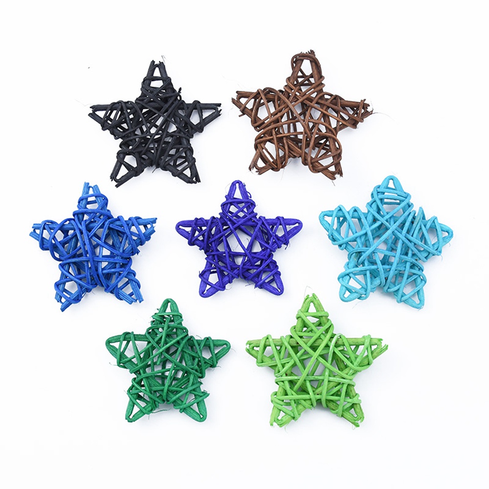 Set 5 quả cầu mây hình trái tim/ngôi sao nhiều màu dùng trang trí tiệc cưới DIY