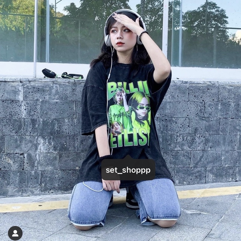 Áo phông BILLIE vải wash