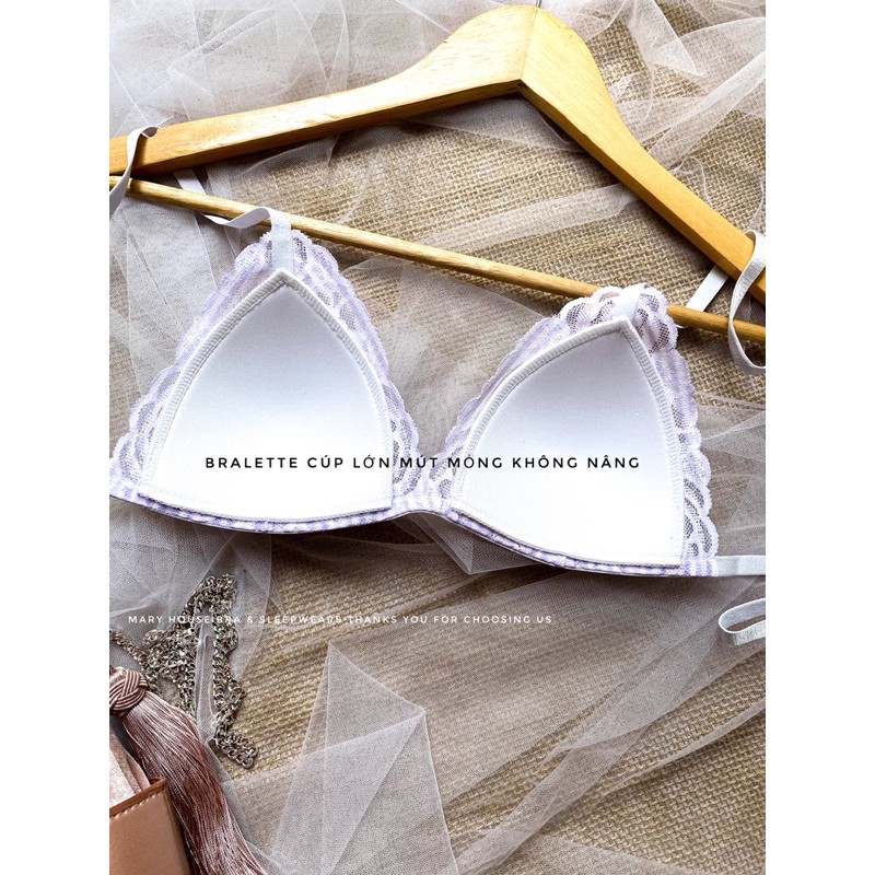 Bộ Bralette Ren Mút Ngực Quần Đùi Trắng Mary House Bra & Sleepwears | BigBuy360 - bigbuy360.vn