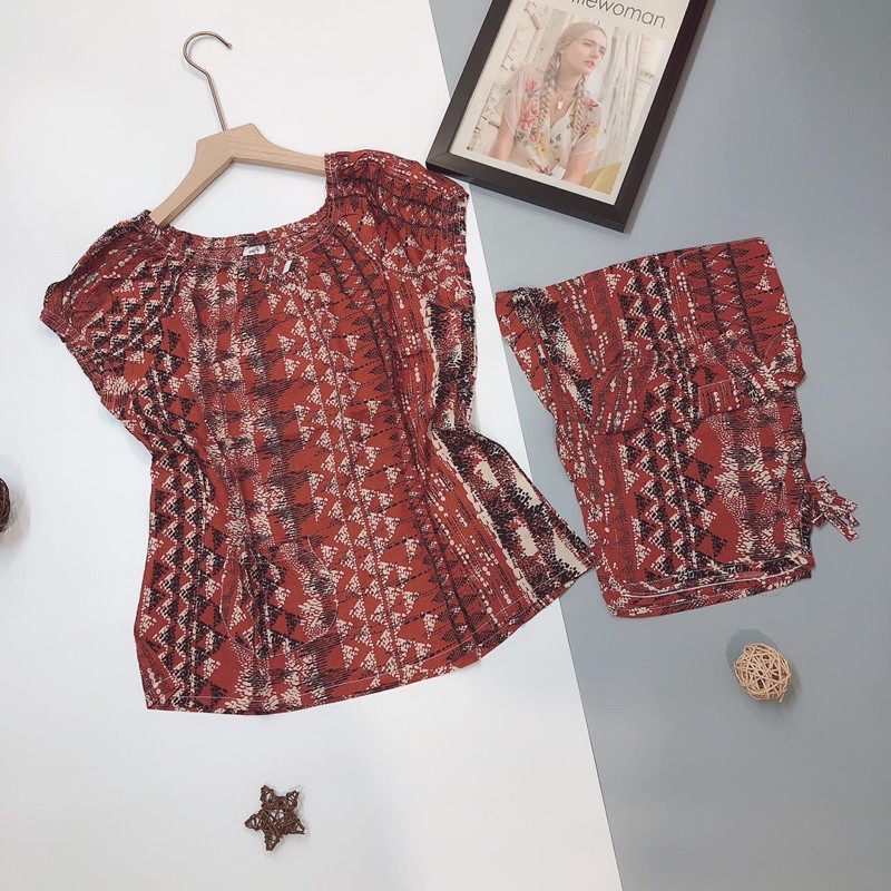 Bộ lanh (Royan) lửng chun cổ chất lanh chuẩn đẹp VT