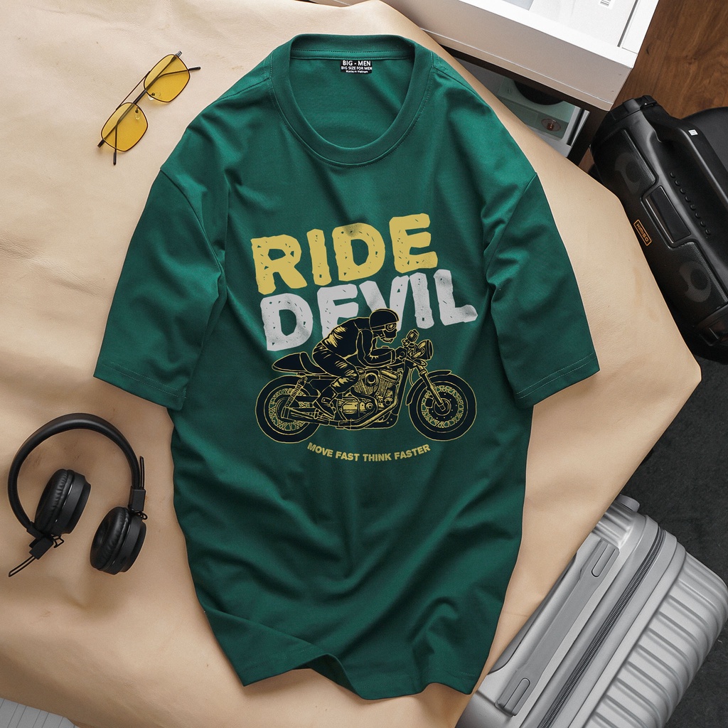 [bigsize] Áo thun cotton unisex bigsize nam nữ in xe chữ 50-140kg