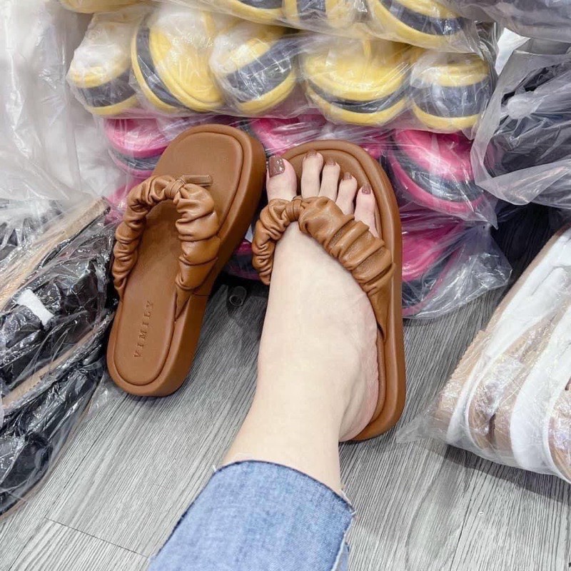 Dép kẹp bánh mì quai nhúng 4 màu xinh xẻo