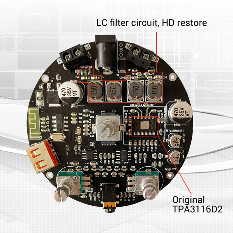 Bảng Mạch Khuếch Đại Âm Thanh 2 Kênh Mini BT 5.0 Chất Lượng Cao