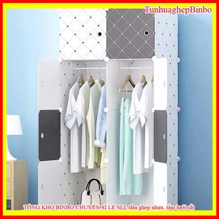 Tủ nhựa lắp ghép 8 ô trắng