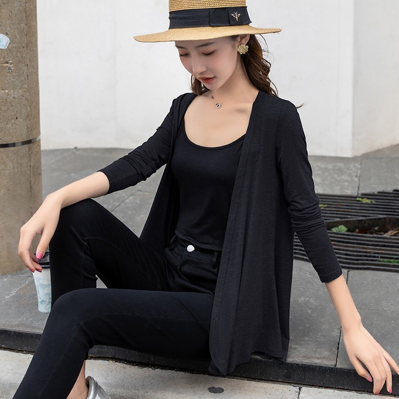 Áo khoác cardigan tay dài size lớn thanh lịch thời trang dành cho nữ | BigBuy360 - bigbuy360.vn