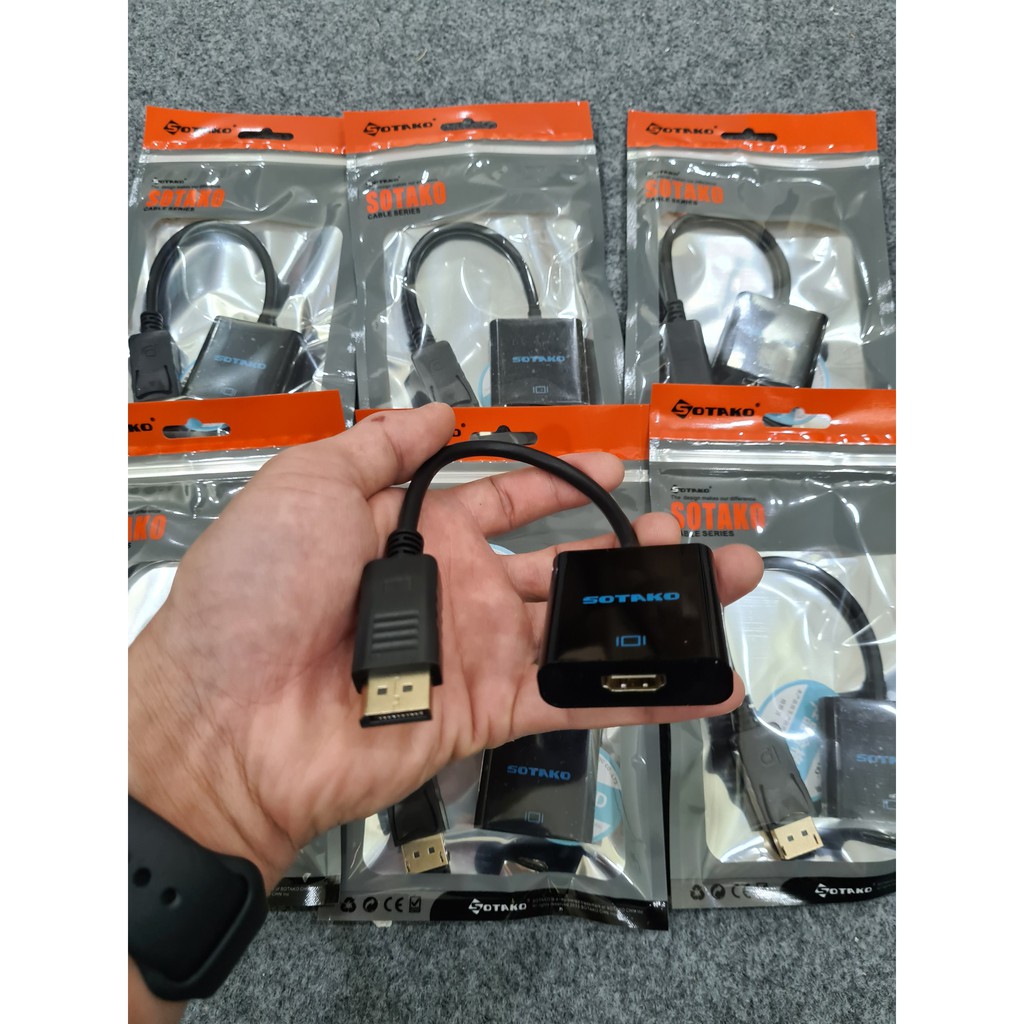 Cáp chuyển Display Port to VGA Adapter, Chuyển từ cổng Display trên máy tính, Laptop ra cổng VGA Adapter
