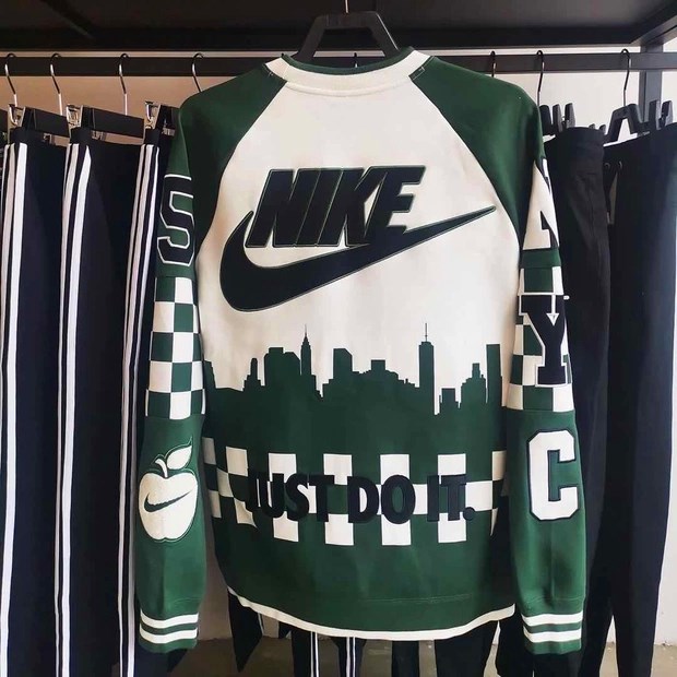 Áo sweater Nike cổ tròn phong cách đô thị thời trang cho nữ