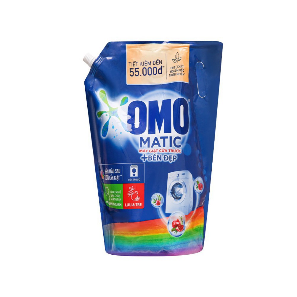Nước giặt OMO MATIC [𝐅𝐑𝐄𝐄𝐒𝐇𝐈𝐏] bền đẹp cửa trước túi 2.9kg