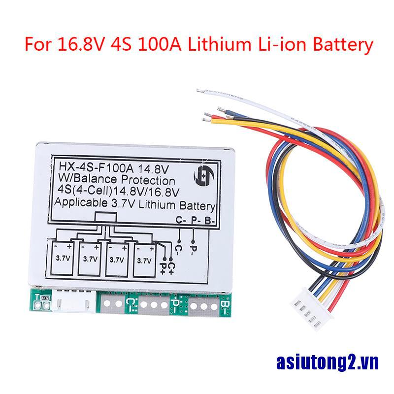 Bảng mạch bảo vệ bms 4s 14.8v 16.8v 100a w cân bằng pin li-ion lithiu 18650 | BigBuy360 - bigbuy360.vn