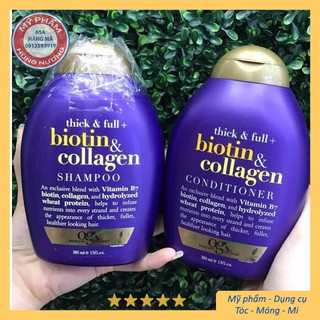 Cặp Dầu Gội, Dầu Xả Biotin And Collagen Cho Tóc Dài Đẹp 385ml