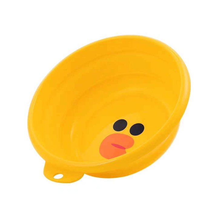 Chậu Rửa Mặt Bằng Nhựa Hình Vịt Vàng Gấp Gọn Tiện Dụng