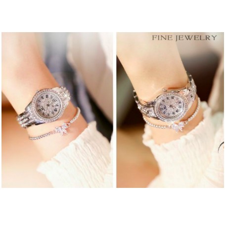 Đồng Hồ Nữ BEE SISTER 1688 Dây Kim Loại Case 30mm Chính Hãng