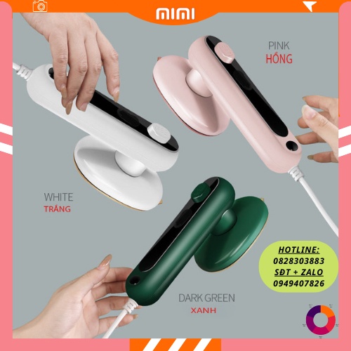 Bàn là hơi nước cầm tay mimi, bàn ủi hơi nước cầm tay mini 33W mẫu mới 2022