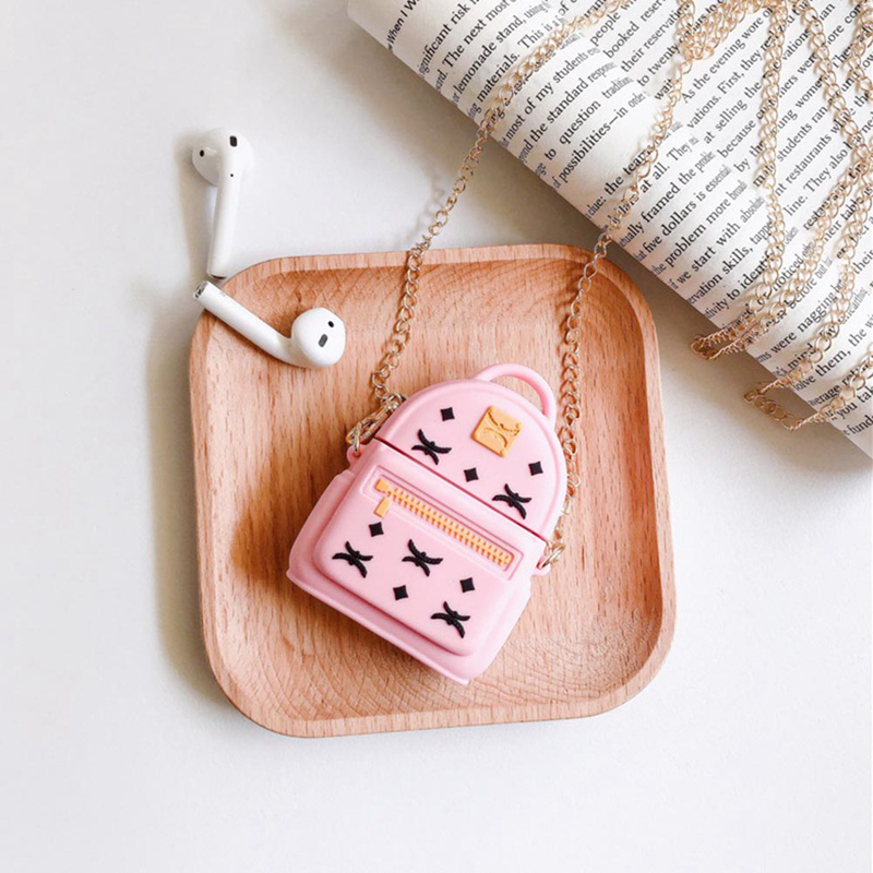 Vỏ Bảo Vệ Hộp Sạc Tai Nghe Airpods Kèm Móc Khóa Xinh Xắn