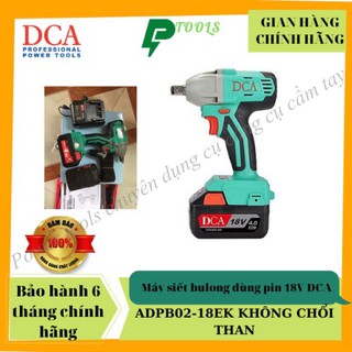 Máy siết bulong dùng pin không chổi than 18v dca adpb02-18ek , kèm theo 2 pin 4.0ah và 1 sạc đường kính bulong m12-m18